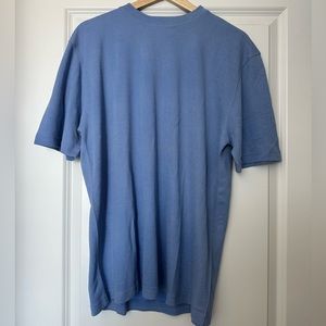 Vintage Harry Rosen 100% Silk Tee Light Blue Size Medium